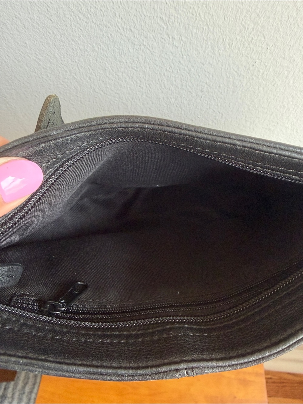 Y2K Whimsigoth Mini Shoulder Bag with Butterfly Genuine Black Leather - Picture 6 of 7